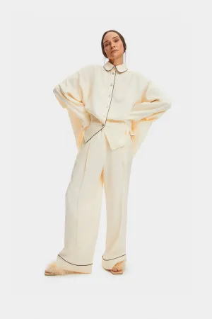 Daily Sleeper Pastelle Oversized Jacquard Pants in Pearl