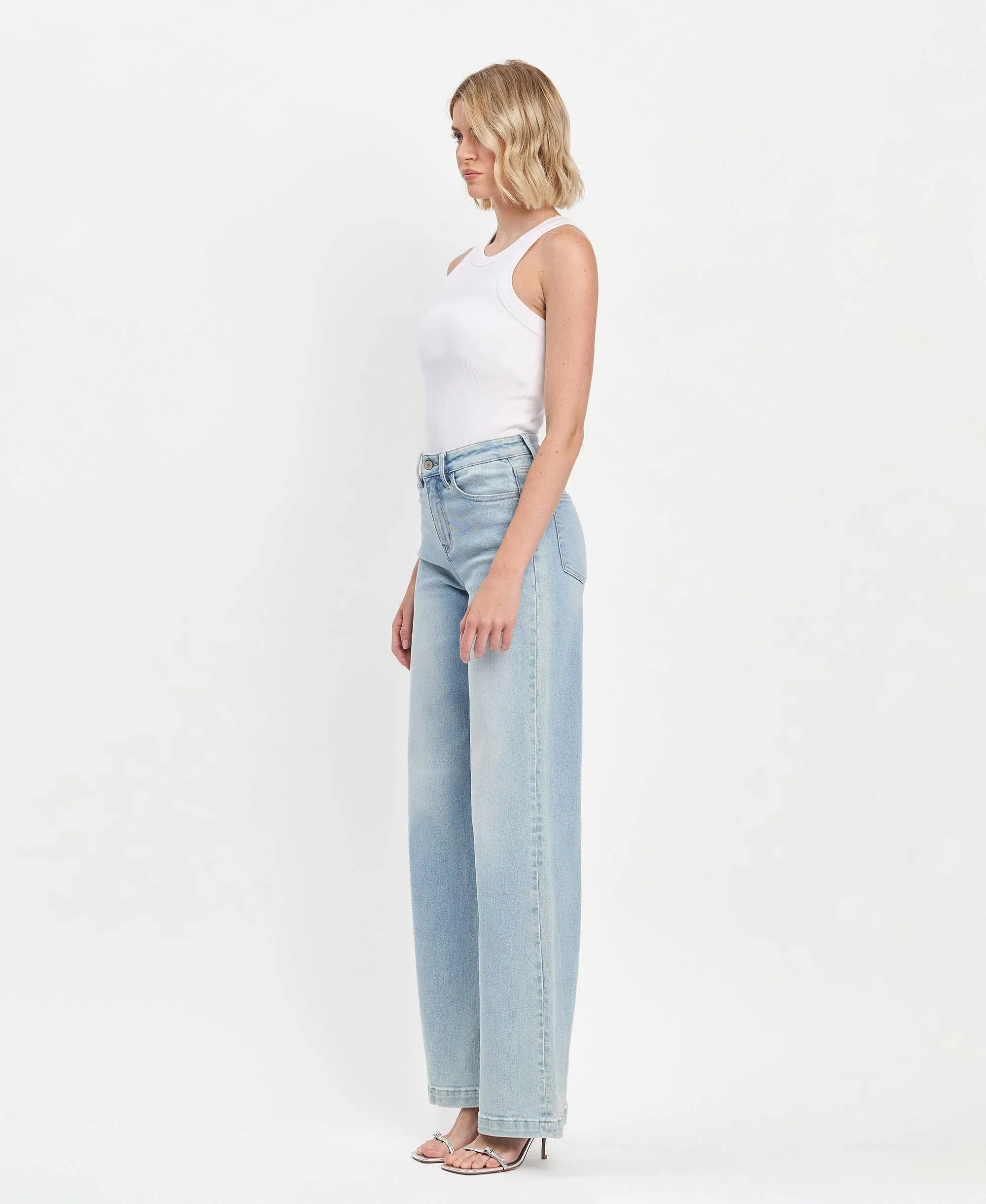 Day to Day High Rise Full Length Wide Leg Jeans