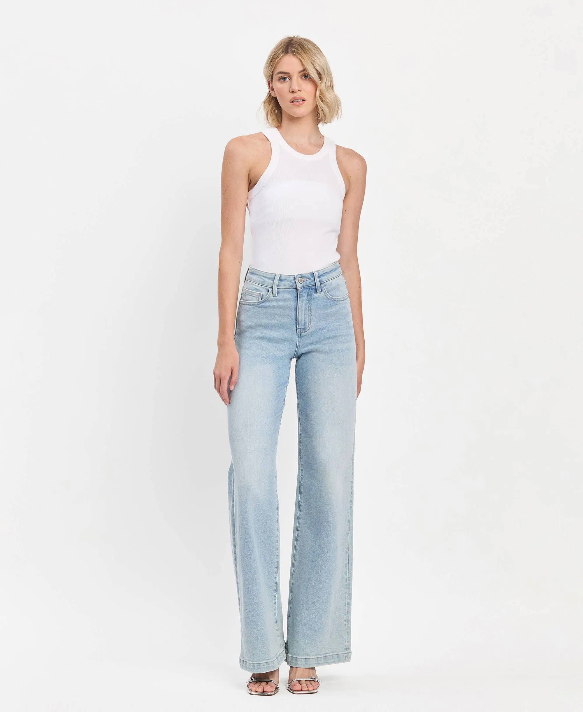 Day to Day High Rise Full Length Wide Leg Jeans