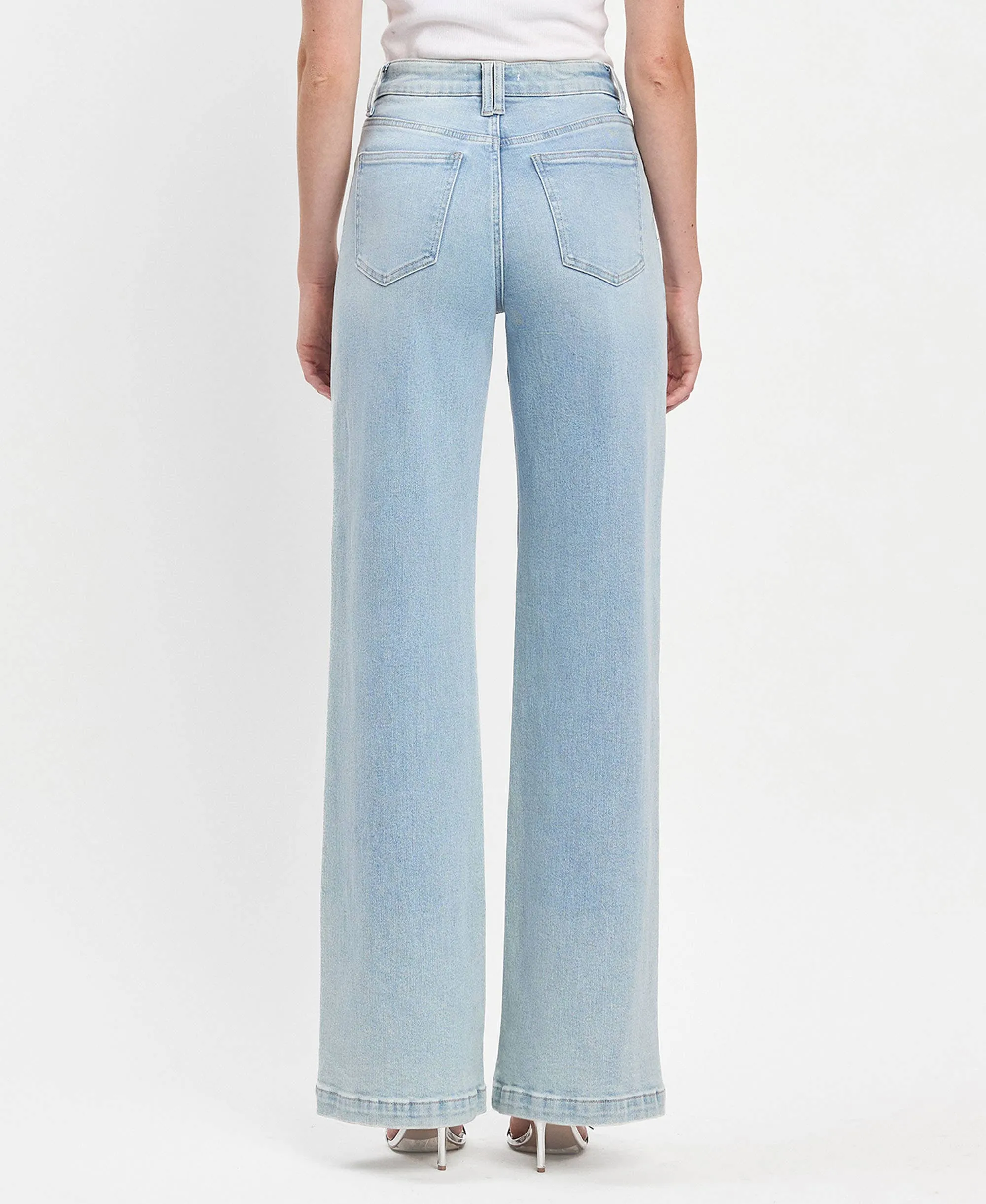 Day to Day High Rise Full Length Wide Leg Jeans