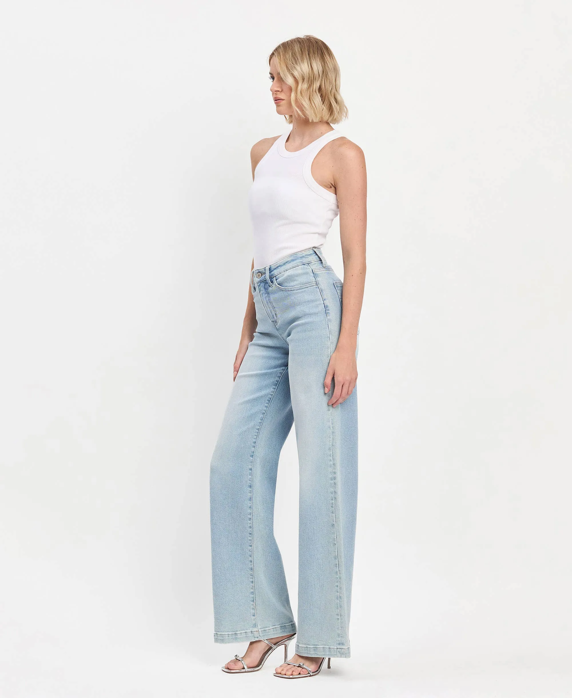 Day to Day High Rise Full Length Wide Leg Jeans