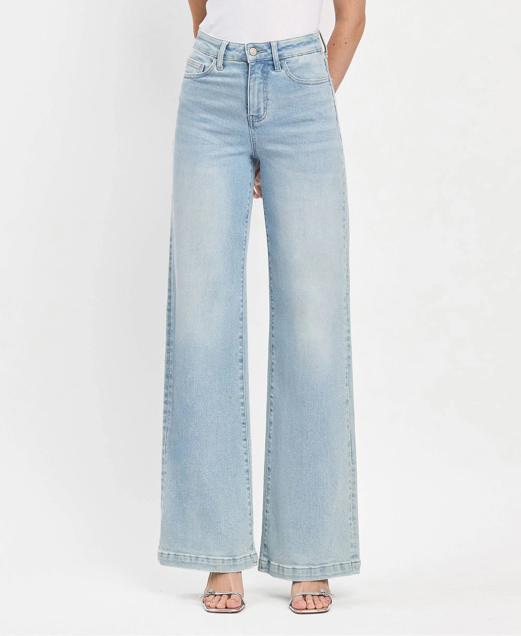 Day to Day High Rise Full Length Wide Leg Jeans