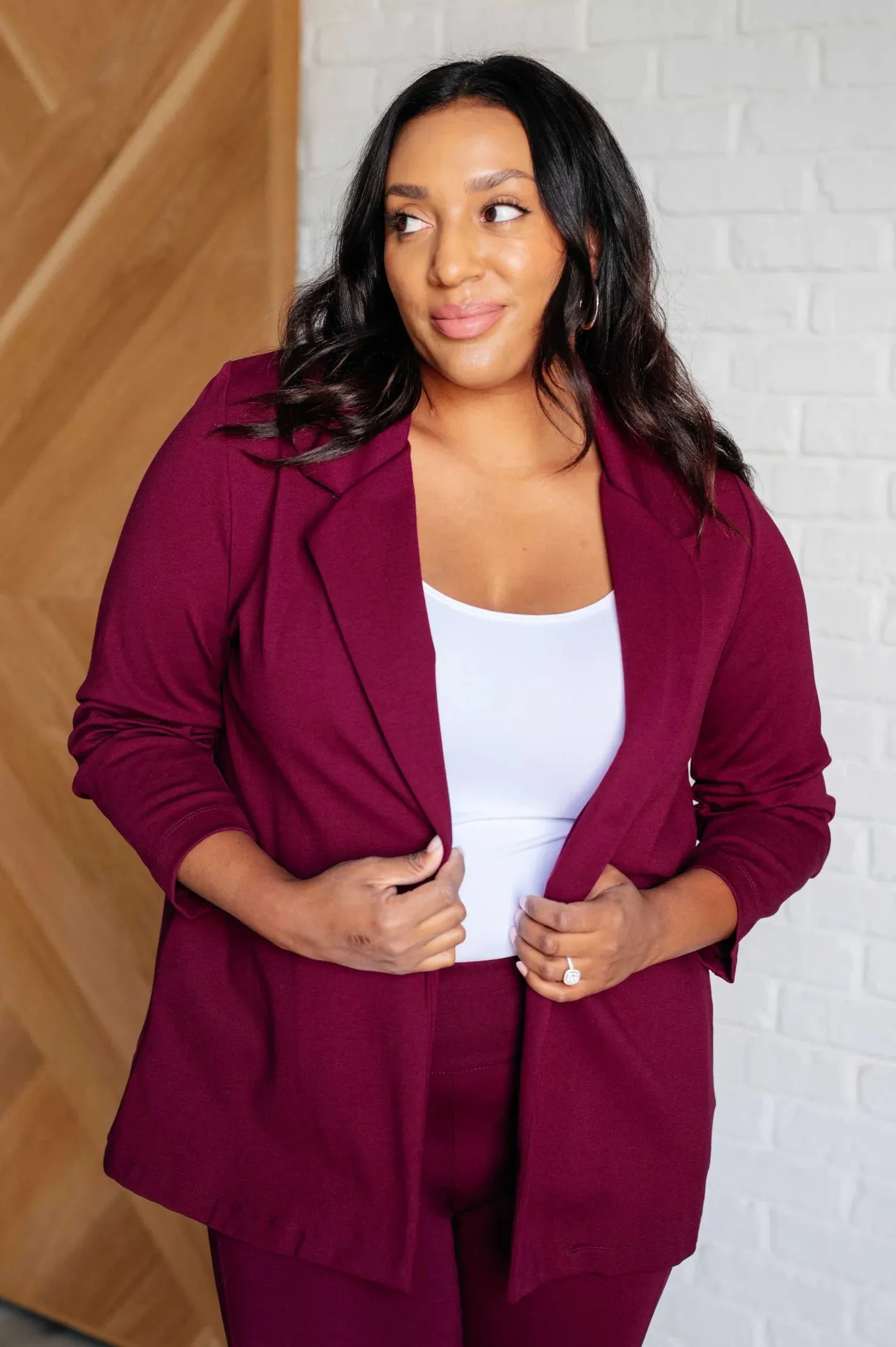 DEAR SCARLETT MAGIC 3/4 Sleeve Blazer