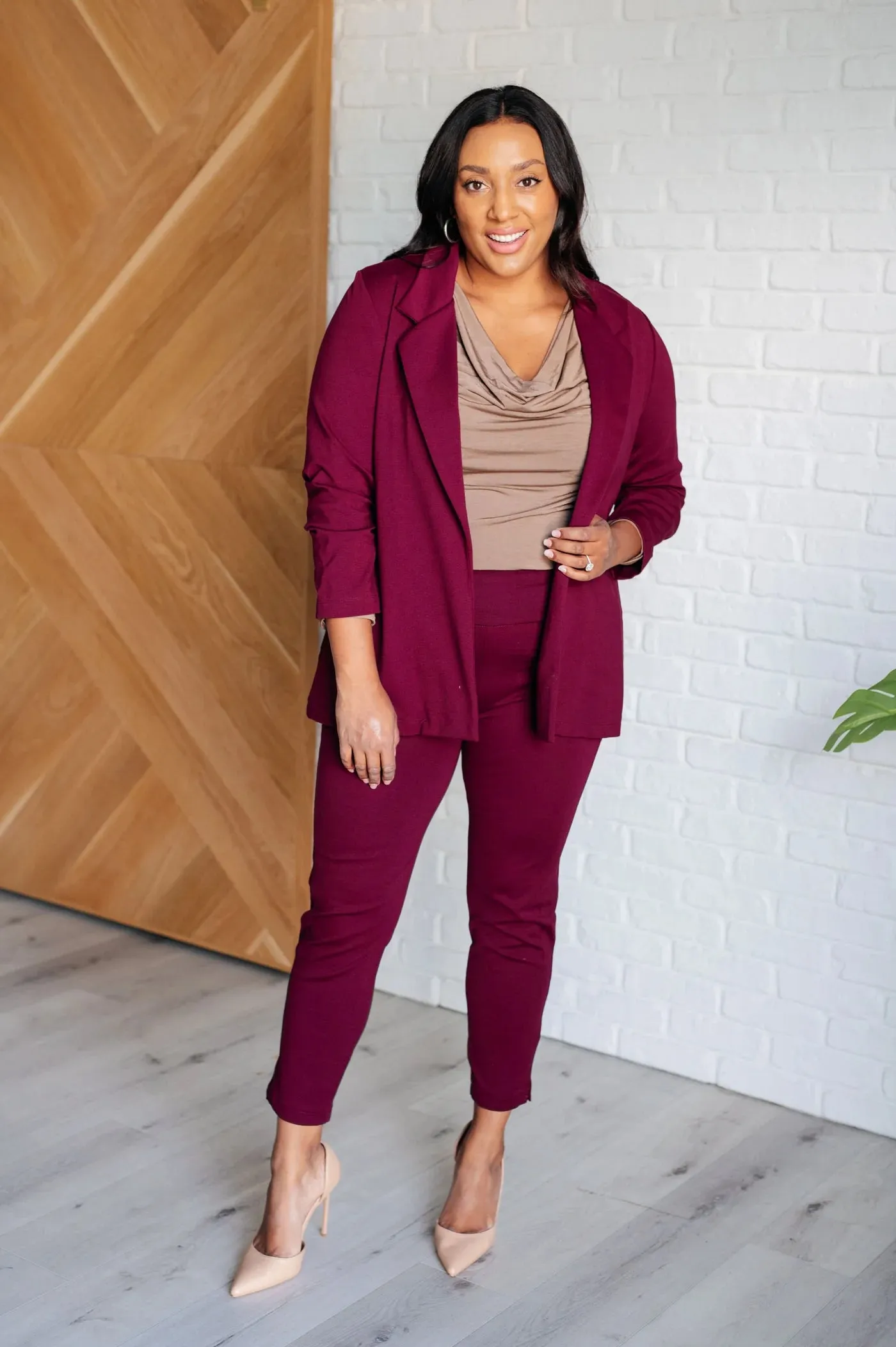 DEAR SCARLETT MAGIC 3/4 Sleeve Blazer