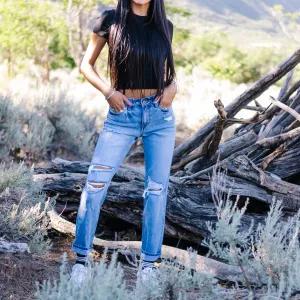 Delano Slim-Straight High Rise Jeans by KanCan