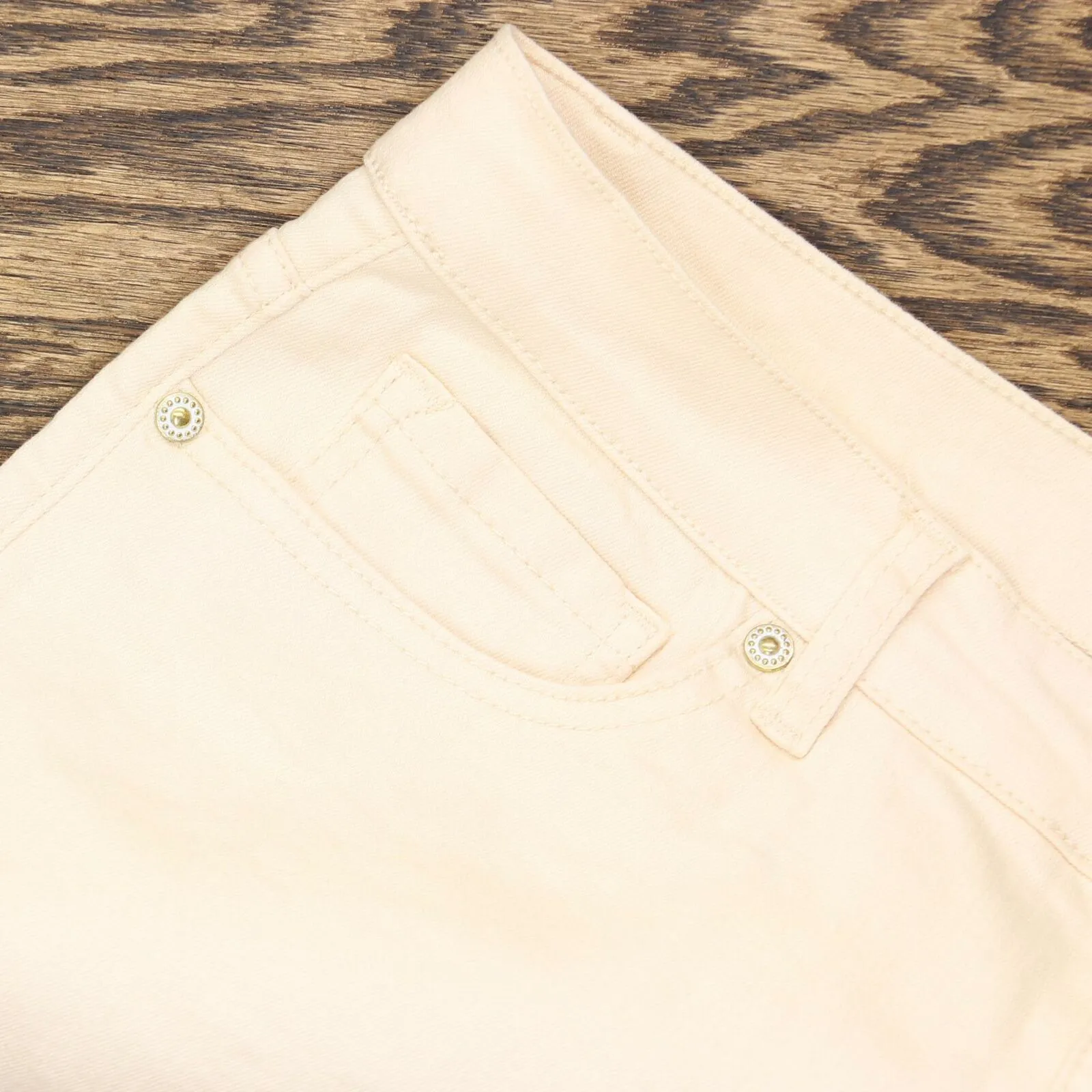 DG2 by Diane Gilman Classic Stretch Floral Fray-Hem Ankle Jeans Cream 12
