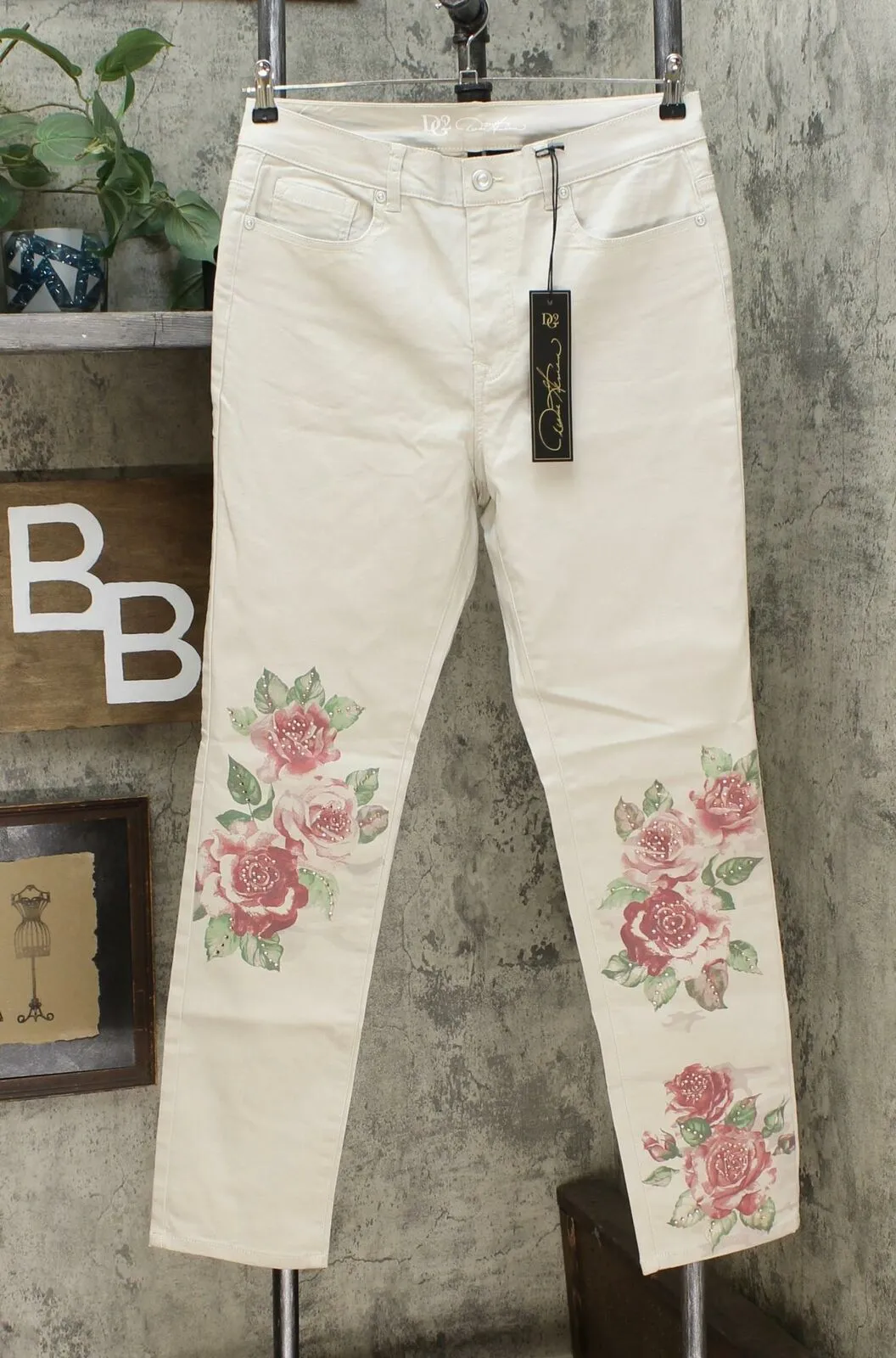 DG2 by Diane Gilman Women's Tall Classic Stretch Artwork Printed Jeans