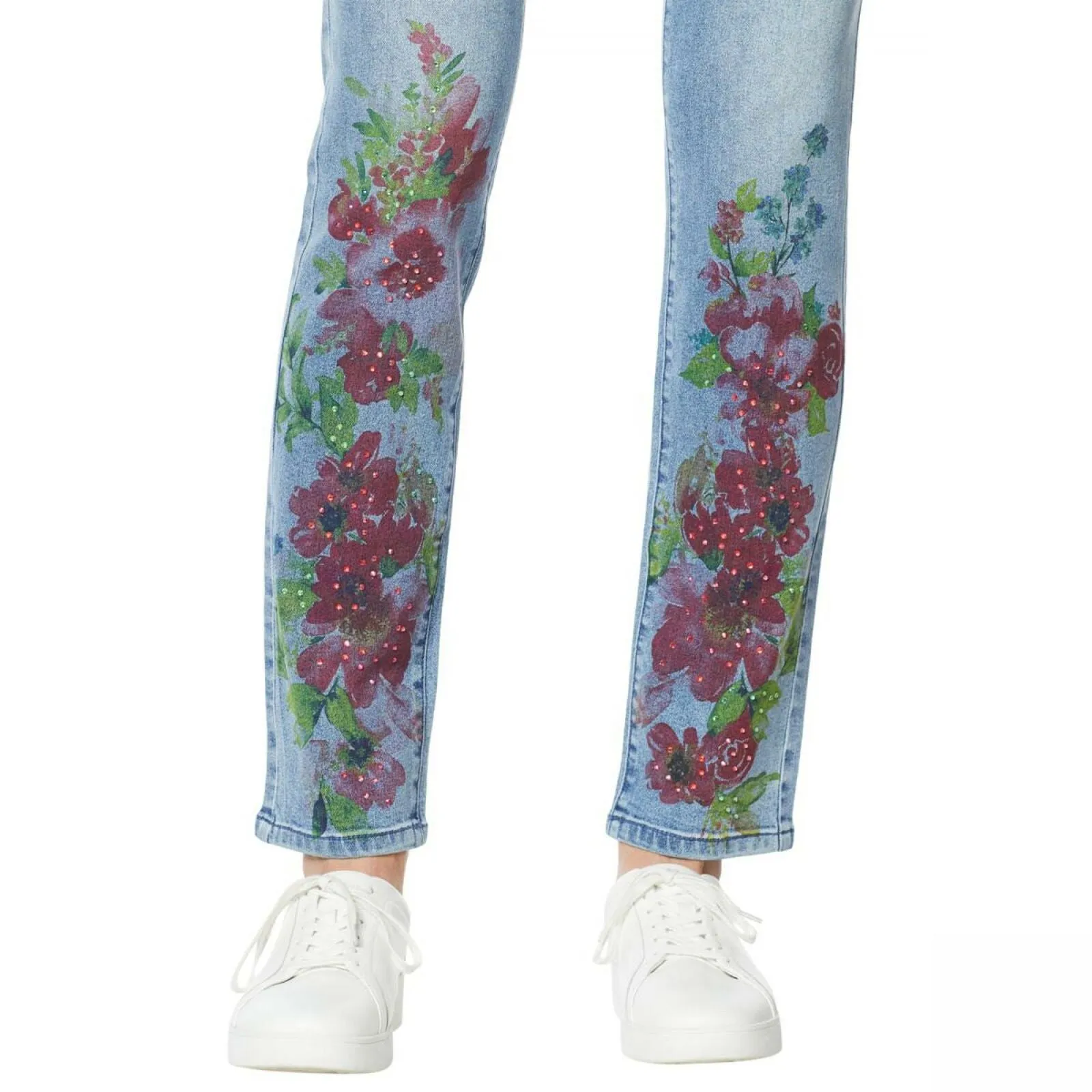 DG2 by Diane Gilman Women's Tall Classic Stretch Artwork Printed Jeans