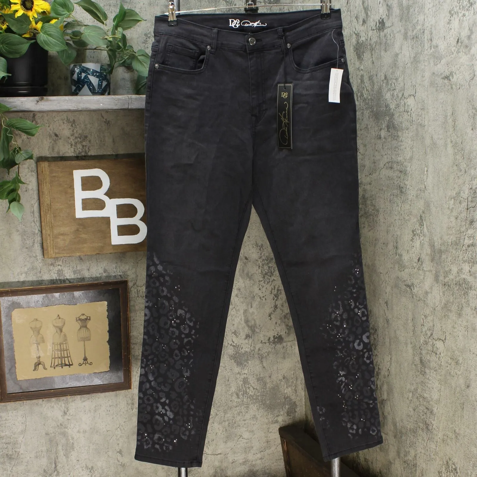 DG2 by Diane Gilman Women's Tall Classic Stretch Artwork Printed Jeans