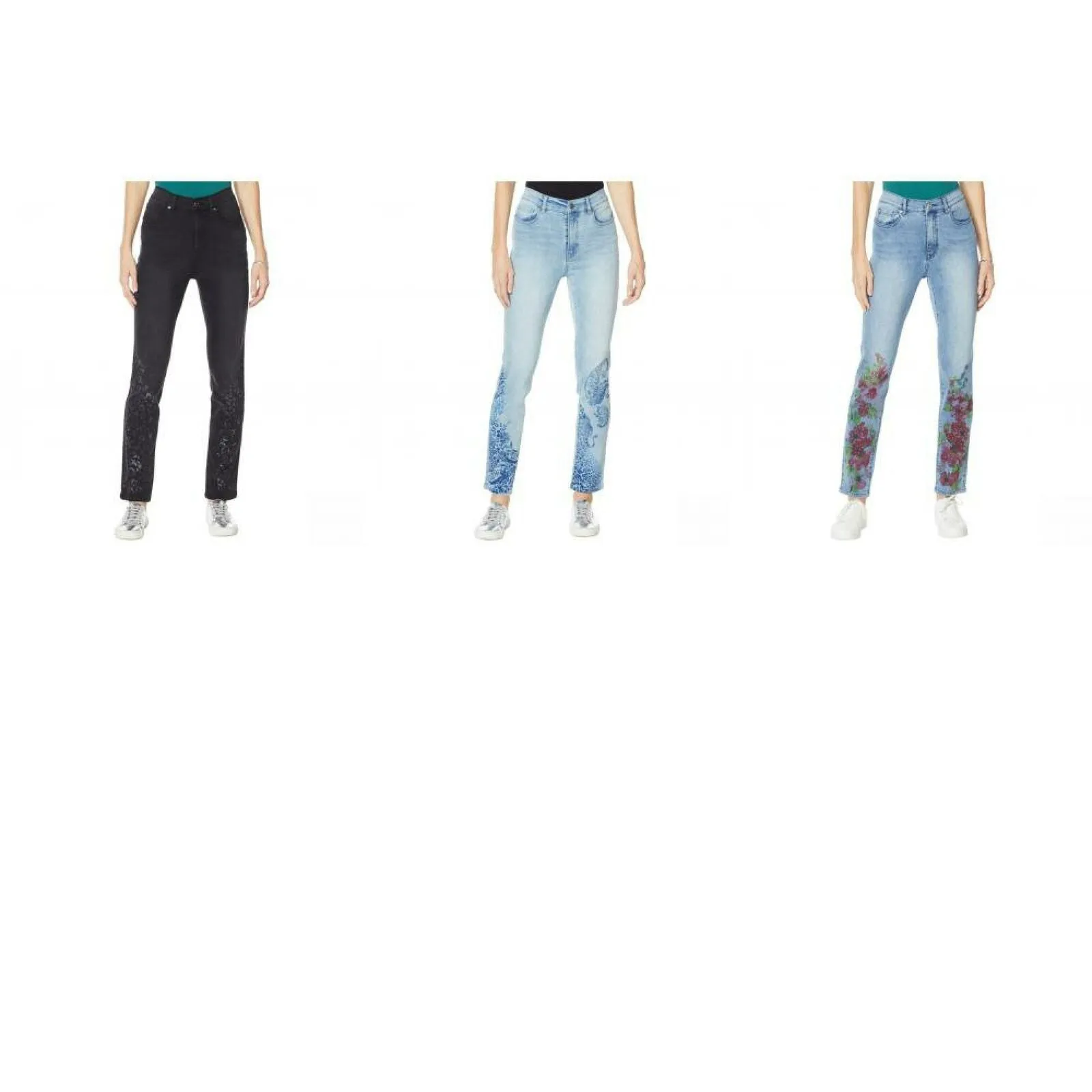 DG2 by Diane Gilman Women's Tall Classic Stretch Artwork Printed Jeans