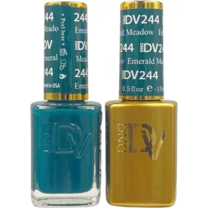DND Diva Duo Gel - #244 - Emerald Meadow / Soak-Off Gel Polish 0.5 oz.   Nail Lacquer 0.5 oz.