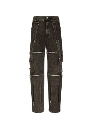 Dolce & Gabbana zip-detailing loose-fit jeans