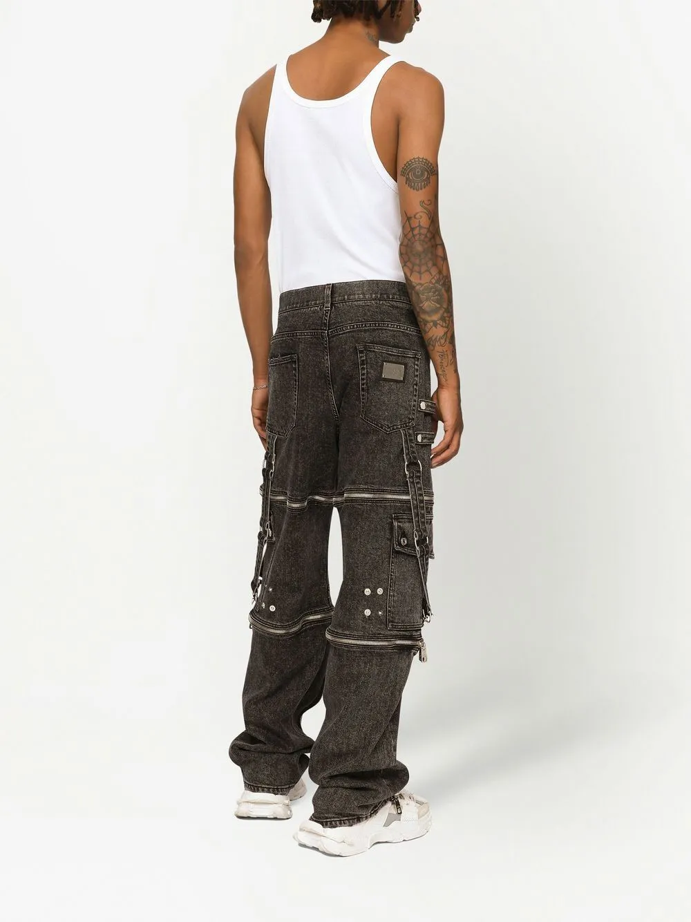Dolce & Gabbana zip-detailing loose-fit jeans