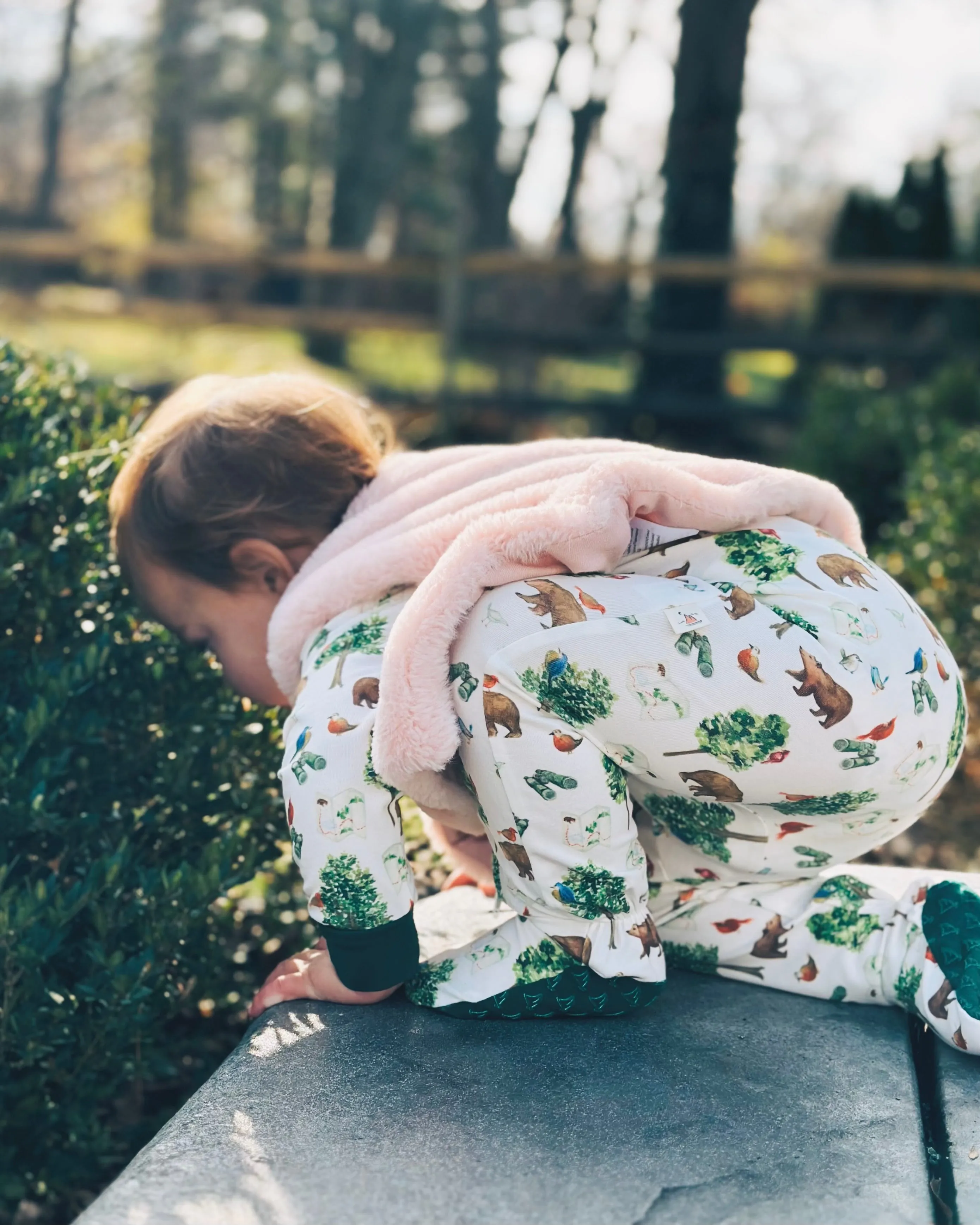 Double Zip Footed One-Piece PJ - Bear Hunt