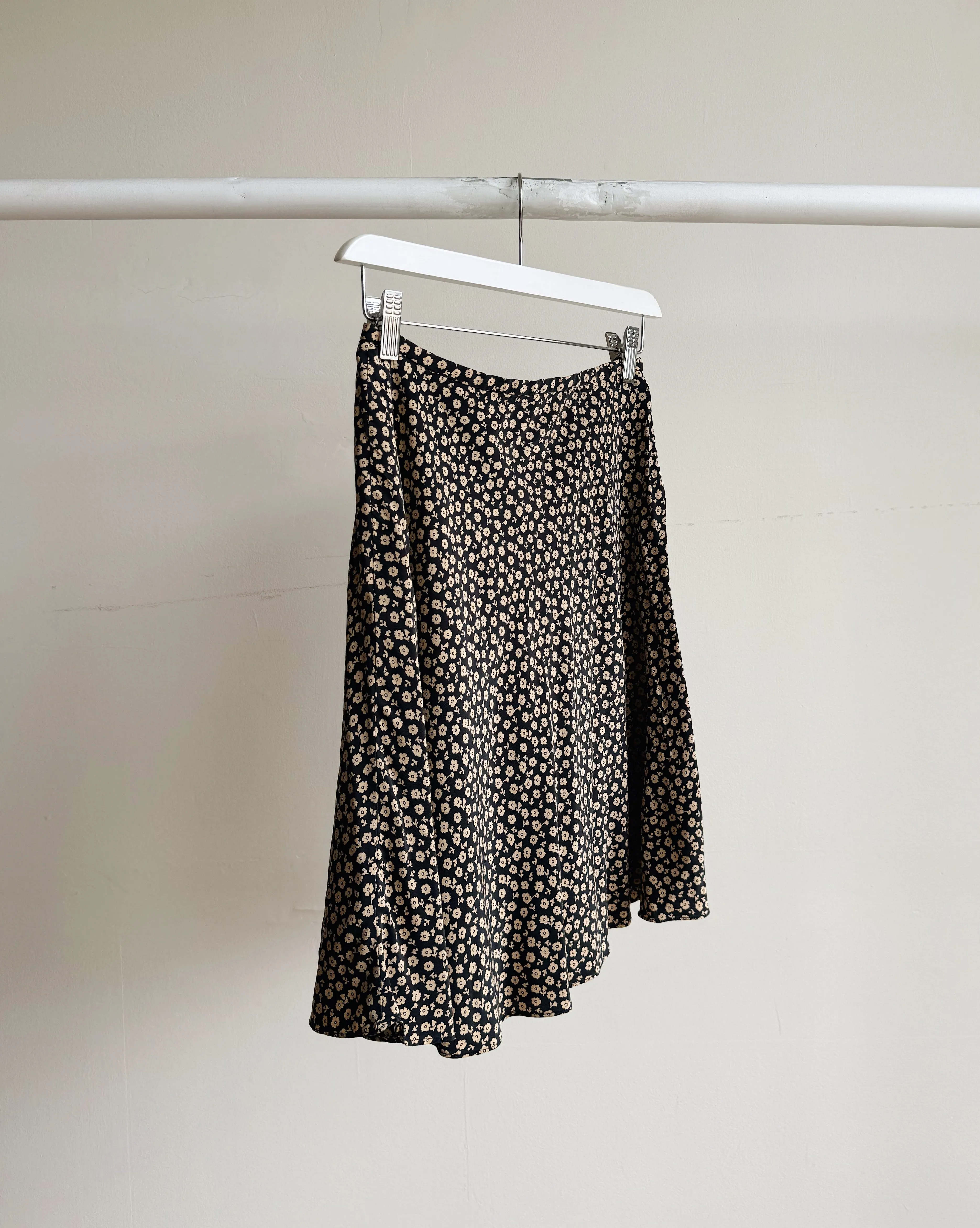 Dusk Floral Silk Skirt