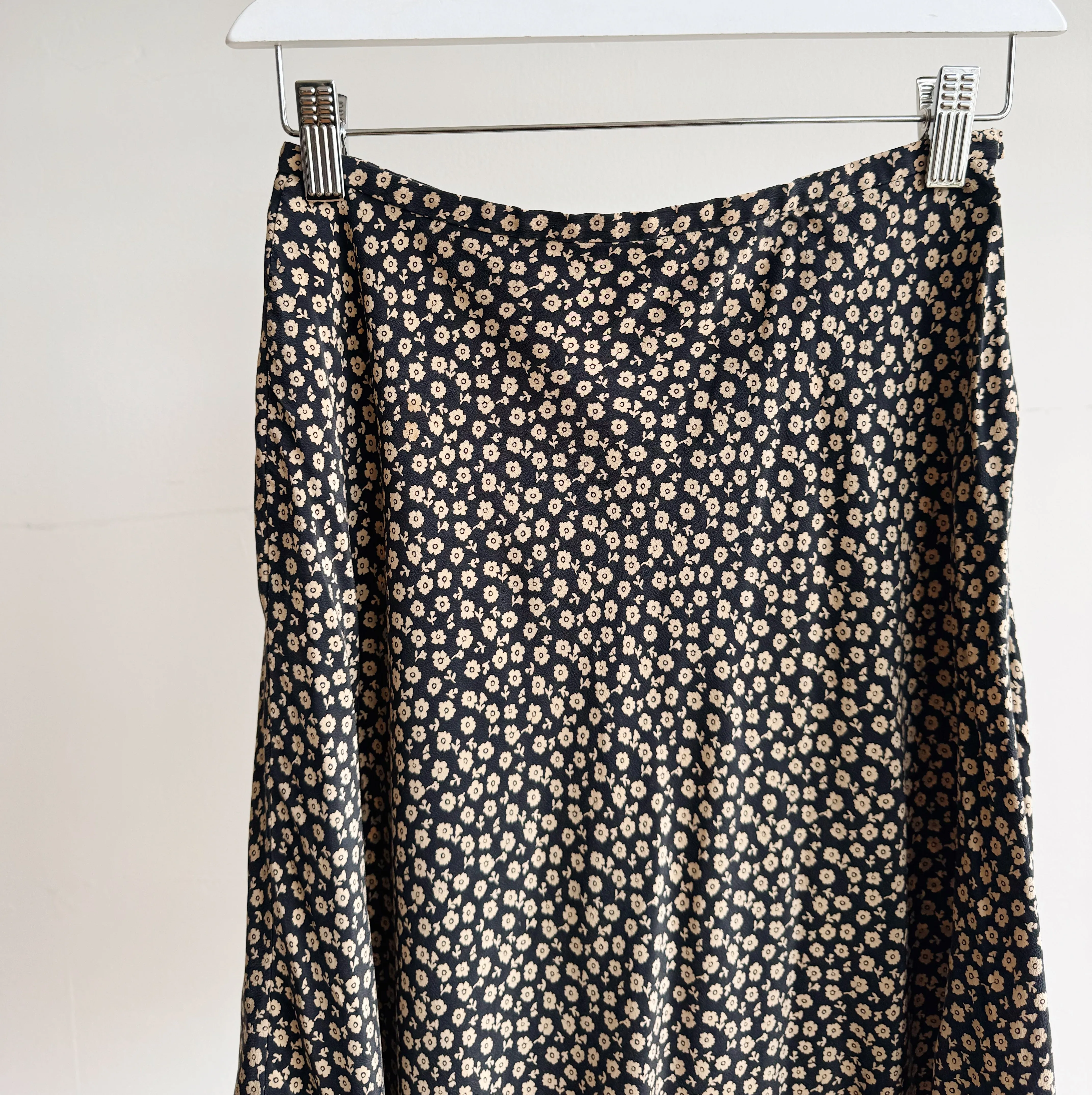 Dusk Floral Silk Skirt