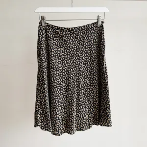 Dusk Floral Silk Skirt