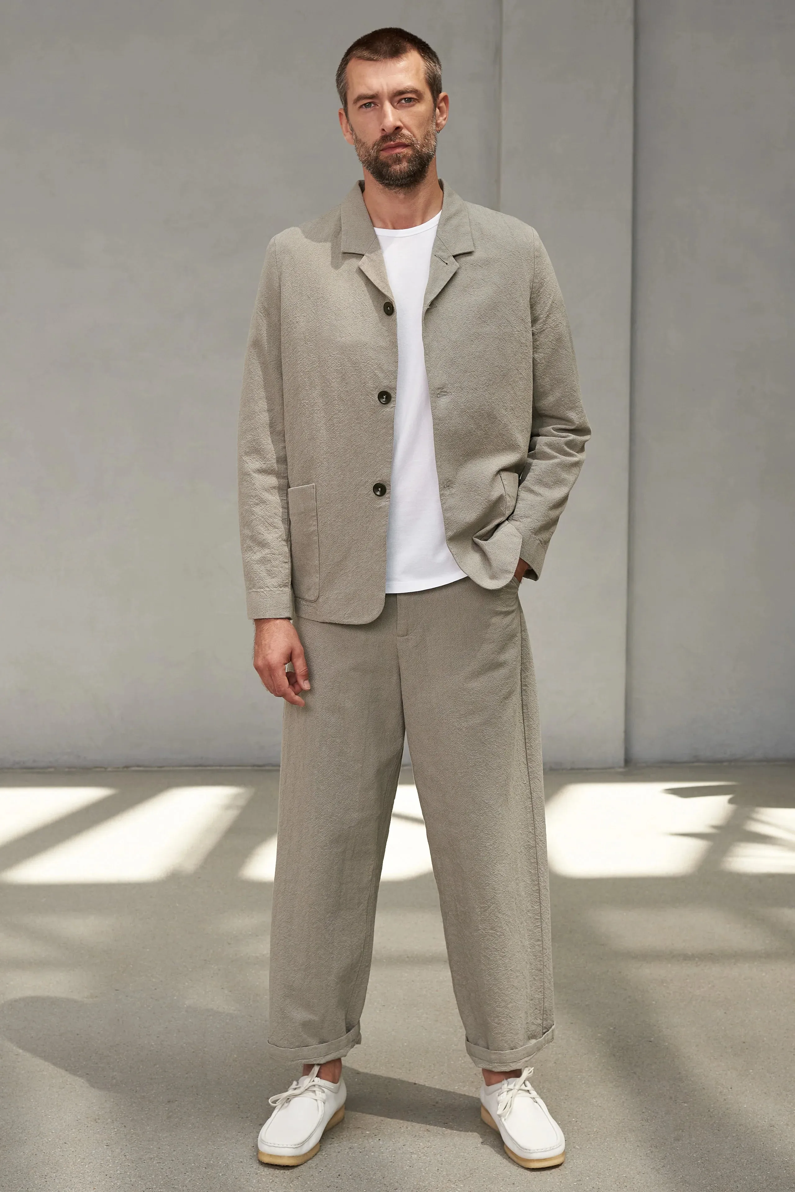 Eco Canvas Jacket Elmar in dusty olive