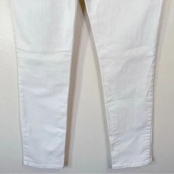 Eileen Fisher Stretch White Slim Ankle Jeans