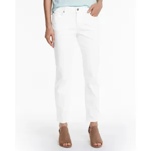 Eileen Fisher Stretch White Slim Ankle Jeans