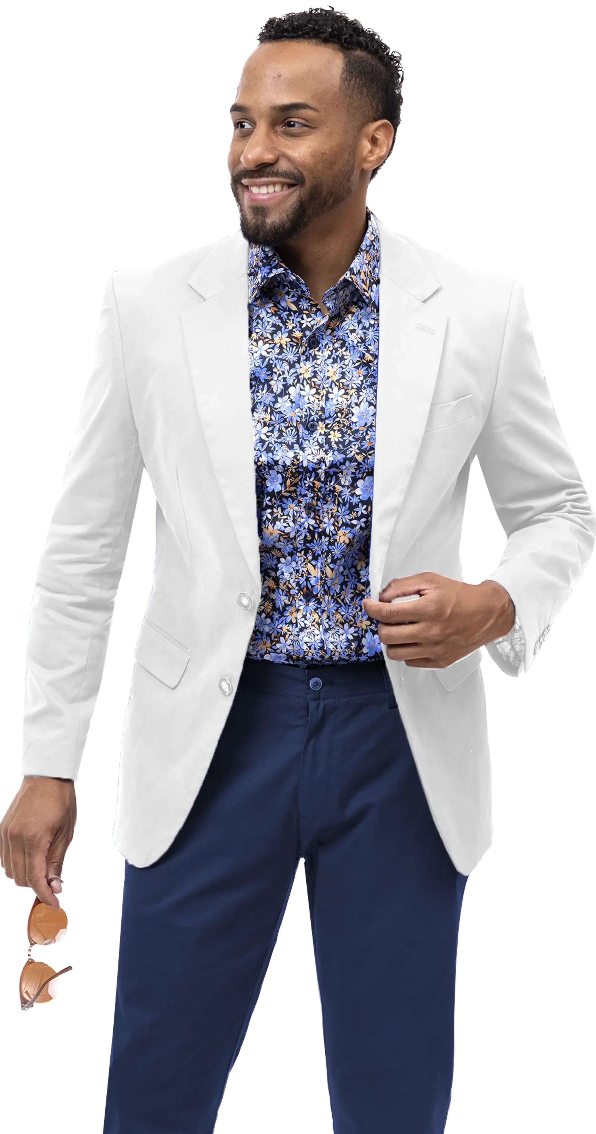 EJ Samuel CHJ01 White Chino Blazer
