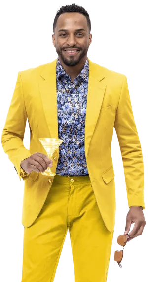 EJ Samuel CHJ01 Yellow Chino Blazer