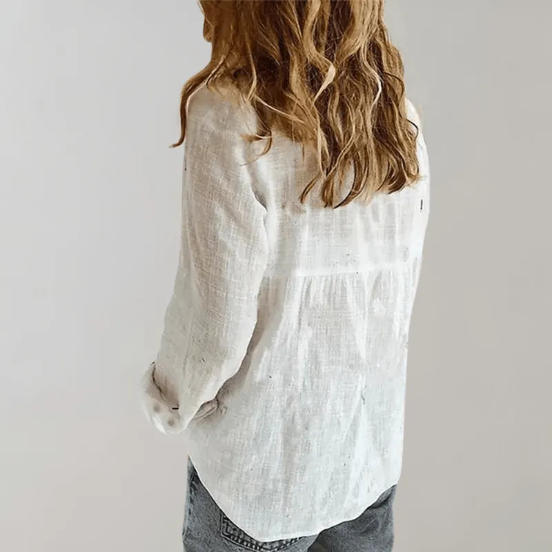 Elle - Stylish Versatile Cotton Blouse