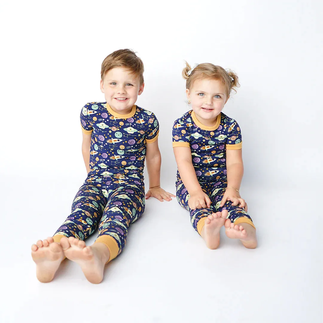 Emerson & Friends Out of This World Short Sleeve Bamboo Kids Pajama Pants Set