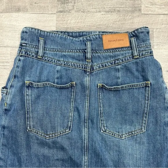 Esqualo Jeans Medium Wash Denim Skirt