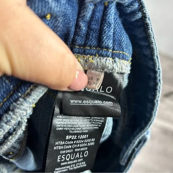 Esqualo Jeans Medium Wash Denim Skirt