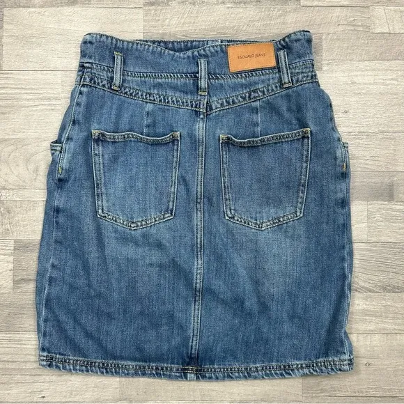 Esqualo Jeans Medium Wash Denim Skirt