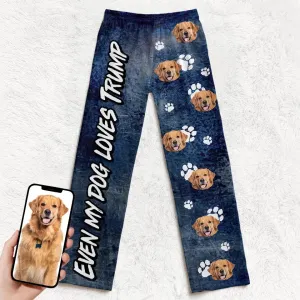 Even My Dog Loves Mr. T - US Patriotic Pride Pajama Pants - Gift For Conservative Supporters