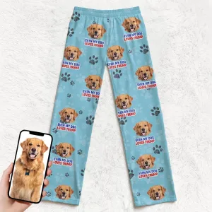 Even My Pup Cheers For Patriotism - US Patriotic Pride Pajama Pants - Gift For Conservative Supporters