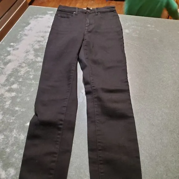 Everlane  high rise authentic stretch black jeans sz 25
