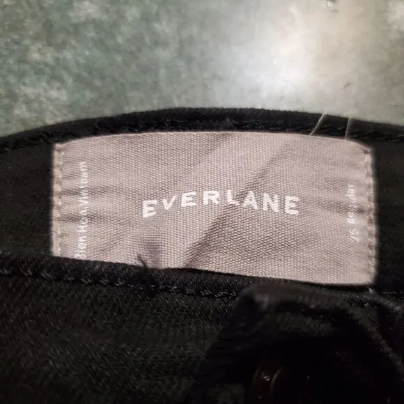 Everlane  high rise authentic stretch black jeans sz 25