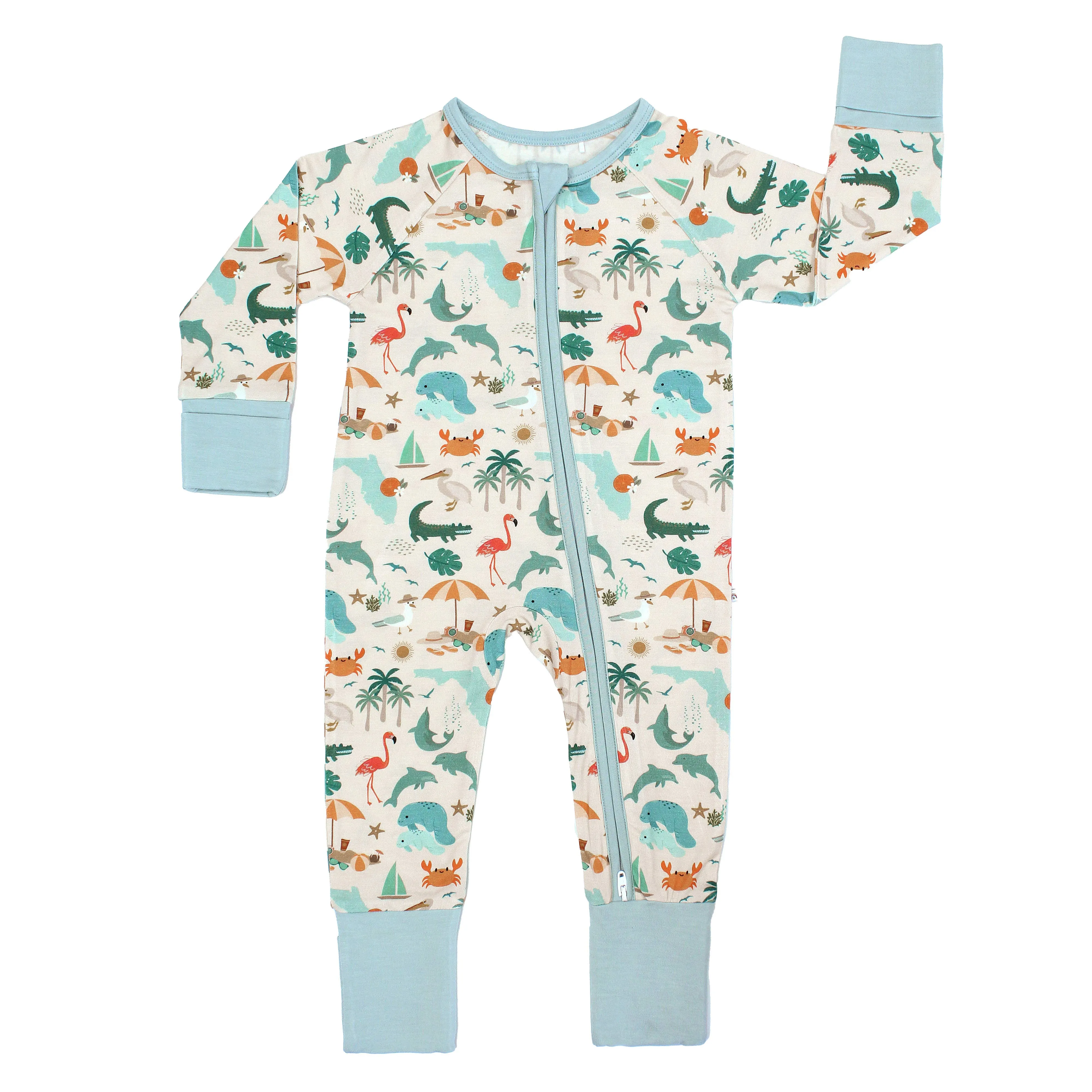 Explore Florida Souvenir Bamboo Convertible Baby Pajamas