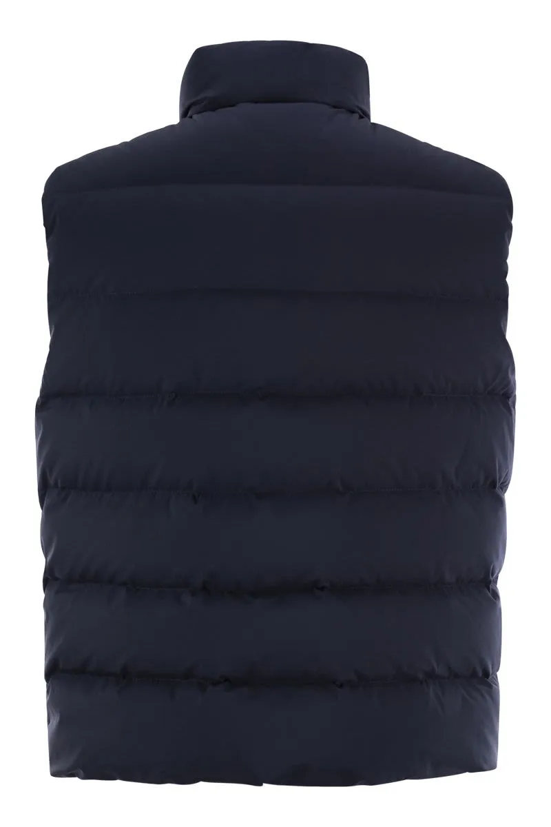 FAY Men's Down Vest - Urban Quilted Waistcoat
