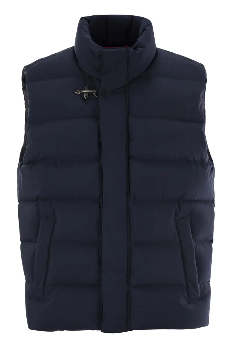 FAY Men's Down Vest - Urban Quilted Waistcoat