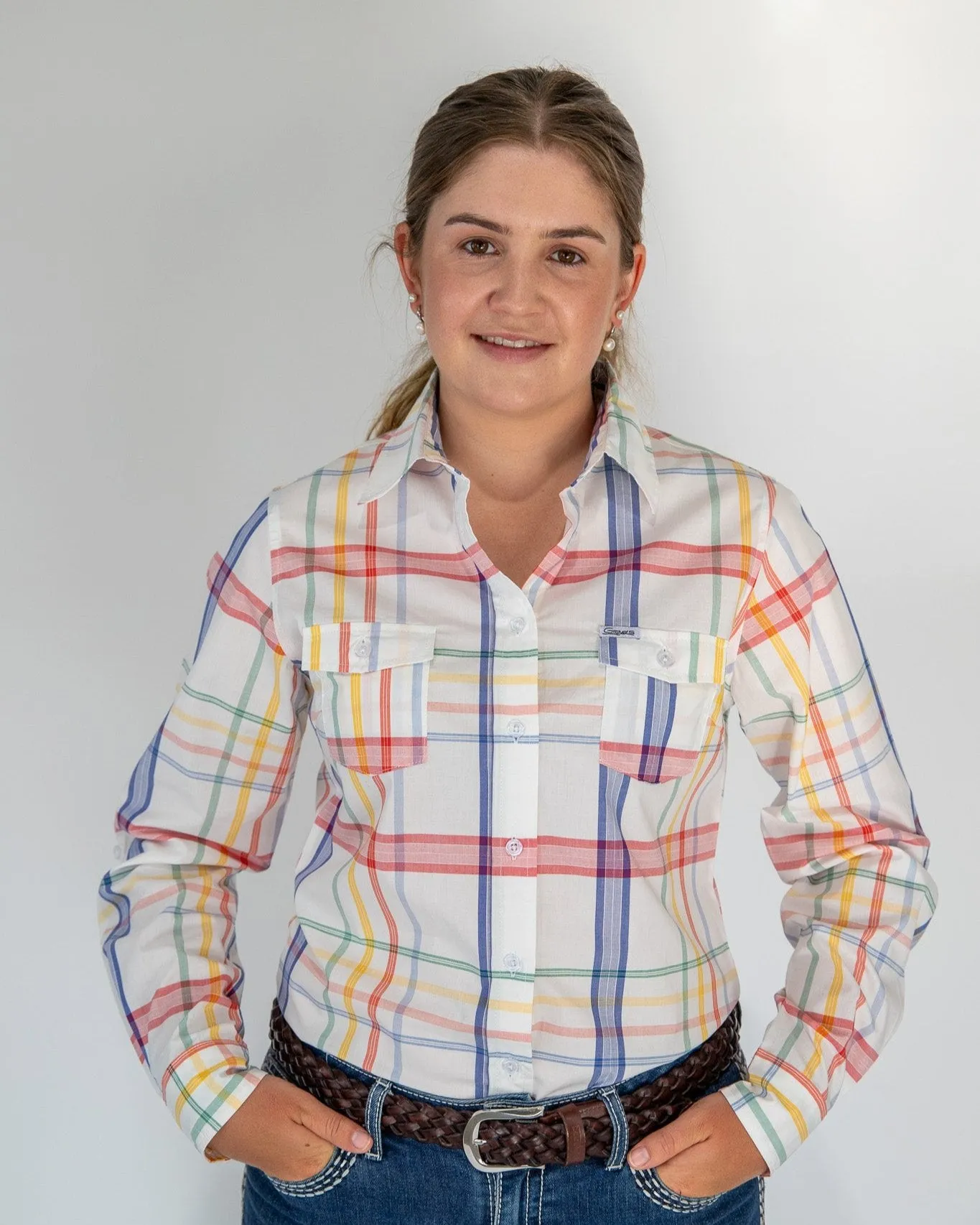 Fiona - Collared Long Sleeve Cotton Shirt