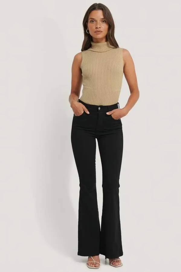 Flare Fit Mid-Rise Low Stretchable Jeans