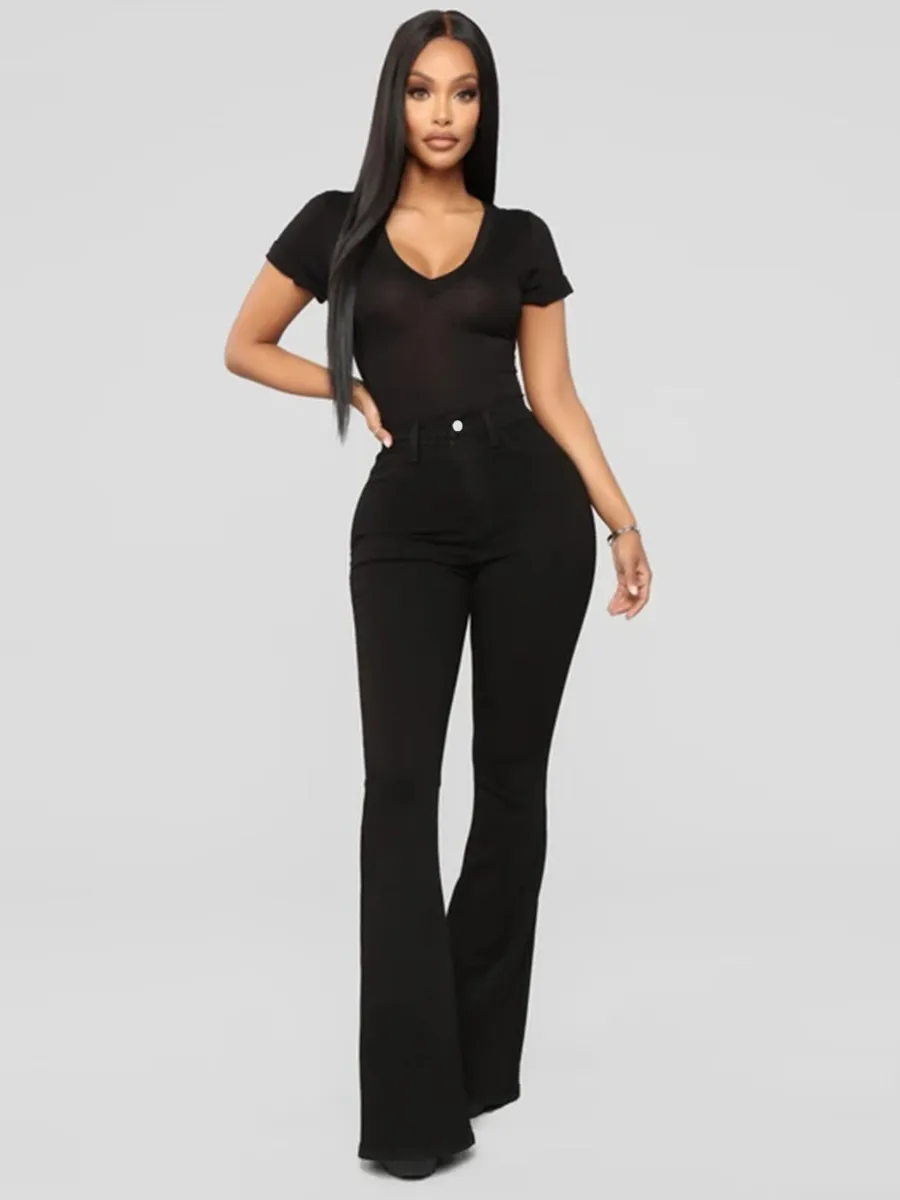 Flared Fit – High-Waist Jeans