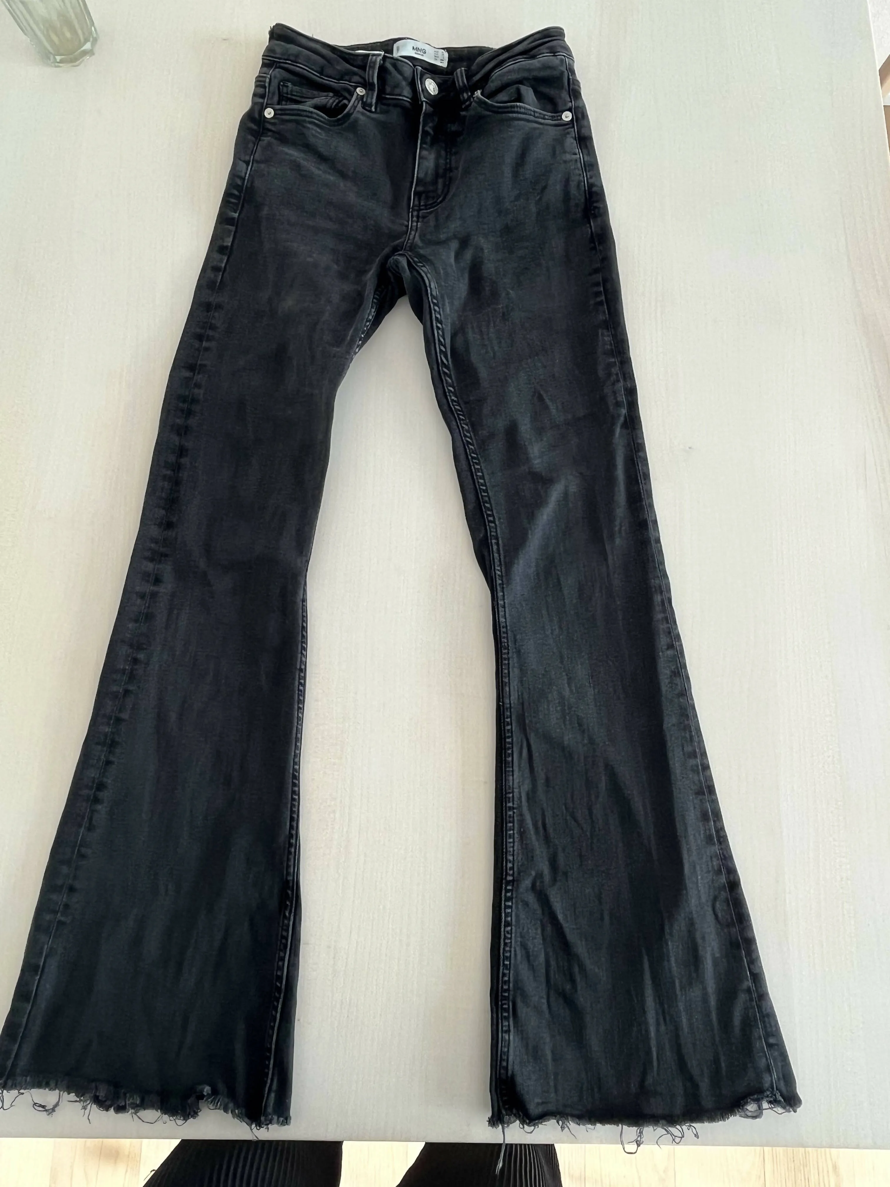 Flared High Waist Jeans Black