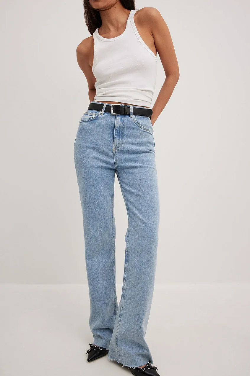 Flared High Waist Jeans For Womens