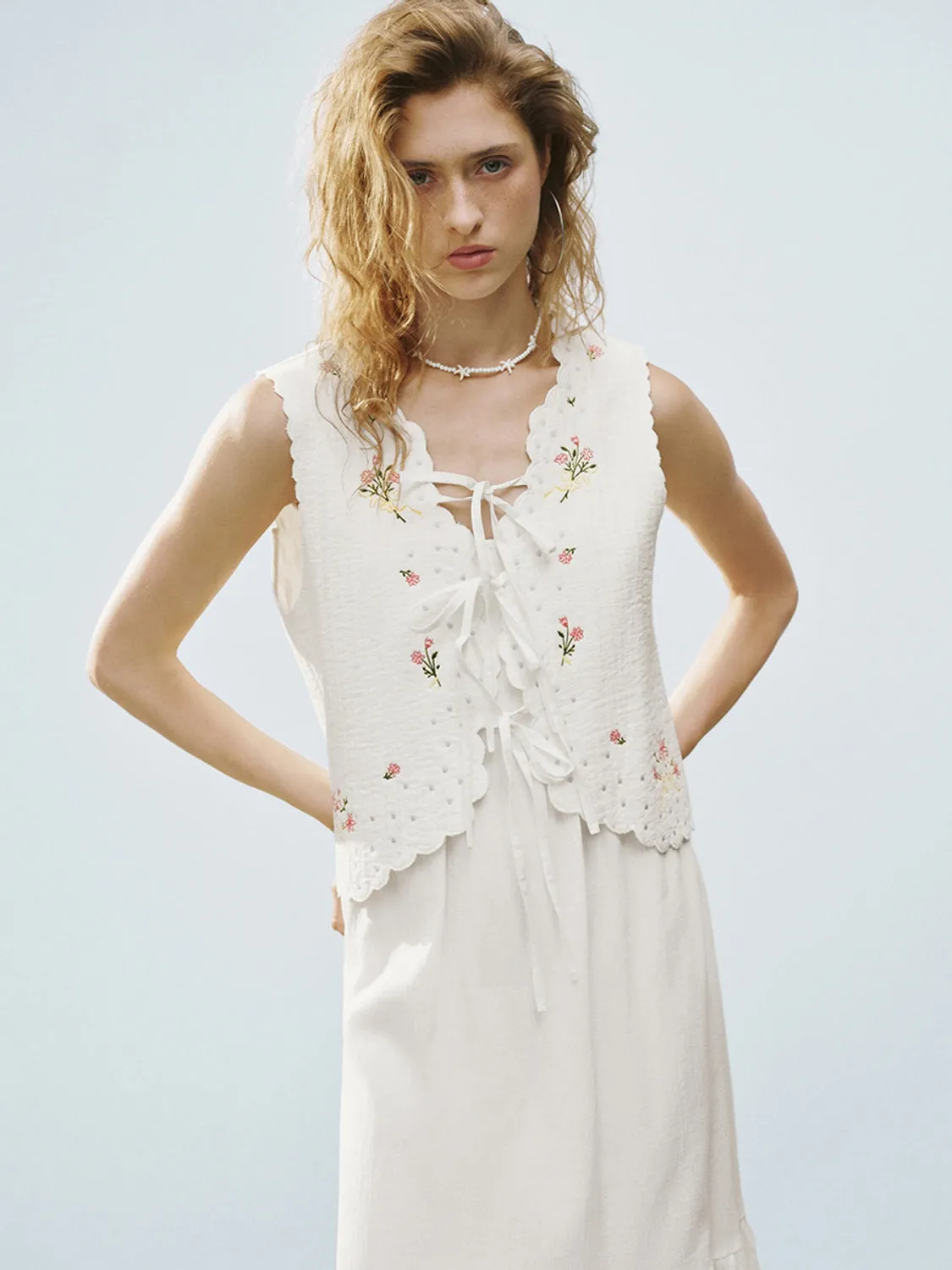 Floral Printed Leisure Vests