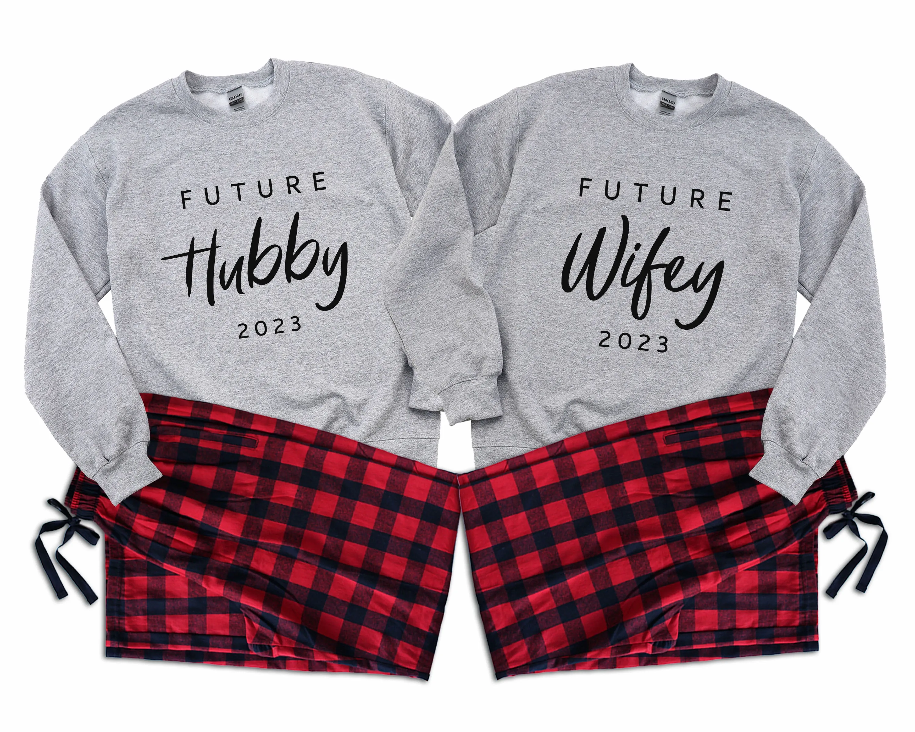 Future Wifey & Future Hubby - Personalized Couple Matching Pajamas, Engagement Gift, Fiance gift, Personalized gift for Couple, Newlywed Custom pajamas