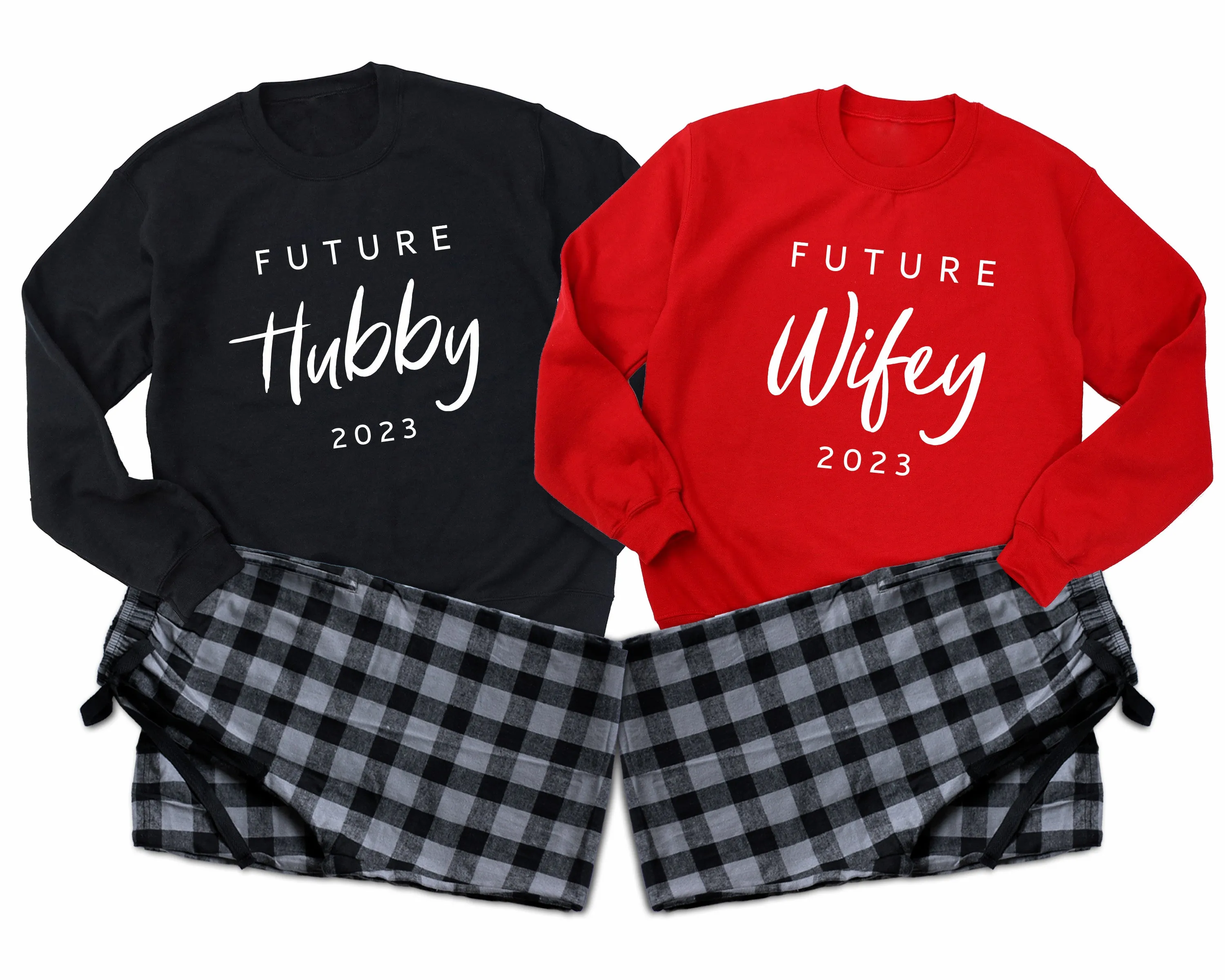 Future Wifey & Future Hubby - Personalized Couple Matching Pajamas, Engagement Gift, Fiance gift, Personalized gift for Couple, Newlywed Custom pajamas