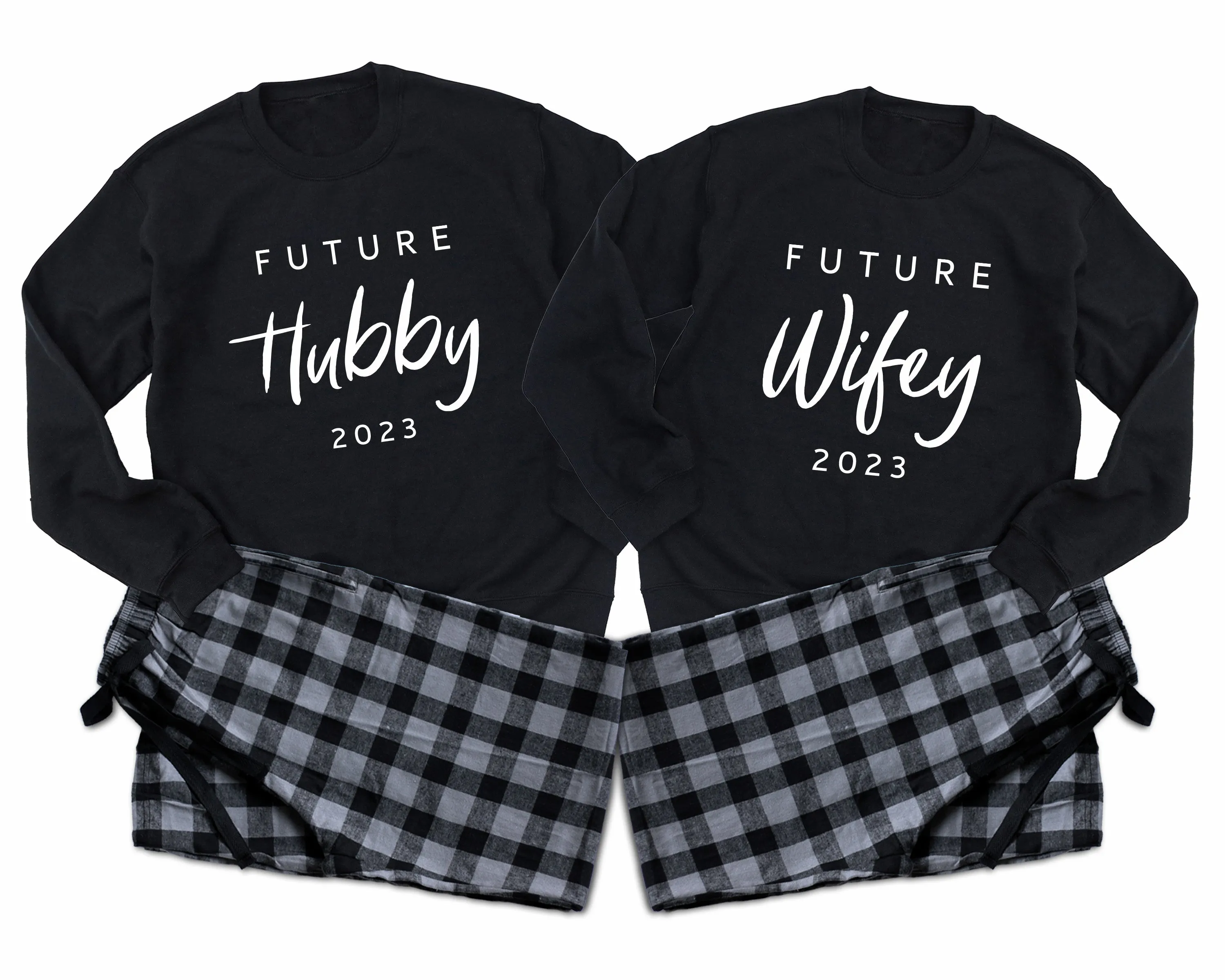 Future Wifey & Future Hubby - Personalized Couple Matching Pajamas, Engagement Gift, Fiance gift, Personalized gift for Couple, Newlywed Custom pajamas