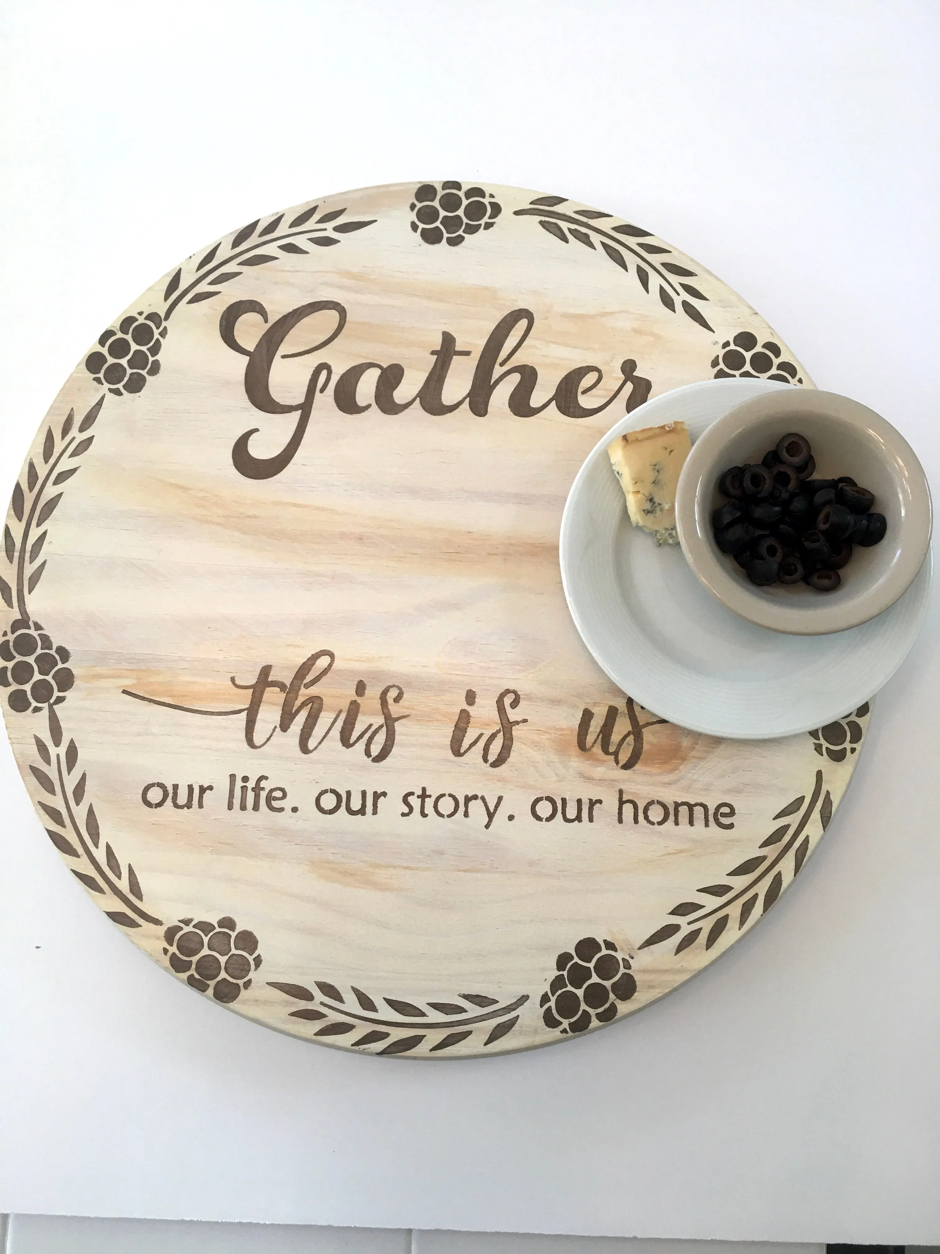 Gather...Lazy Susan 18" Table Décor- Gift