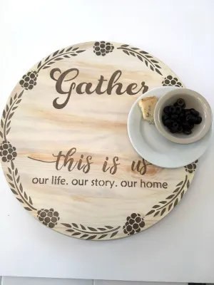 Gather...Lazy Susan 18" Table Décor- Gift
