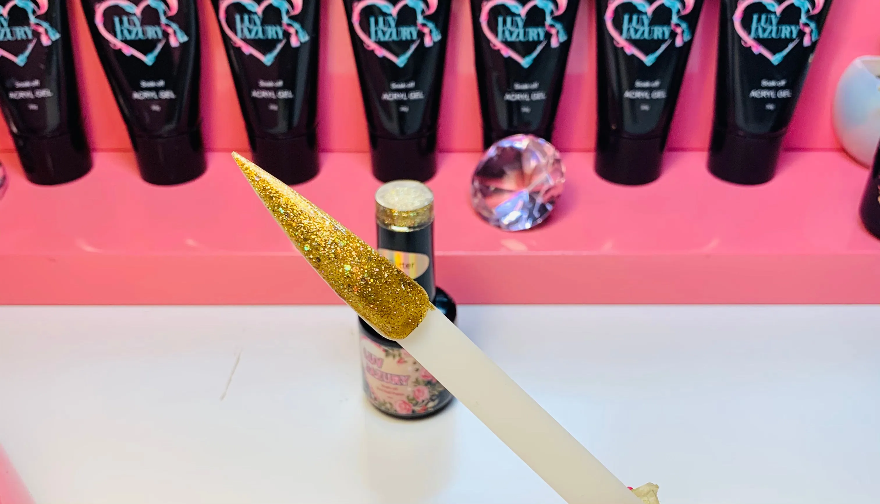 Gel Nail Polish Nail Art Supplies Gold Glitter